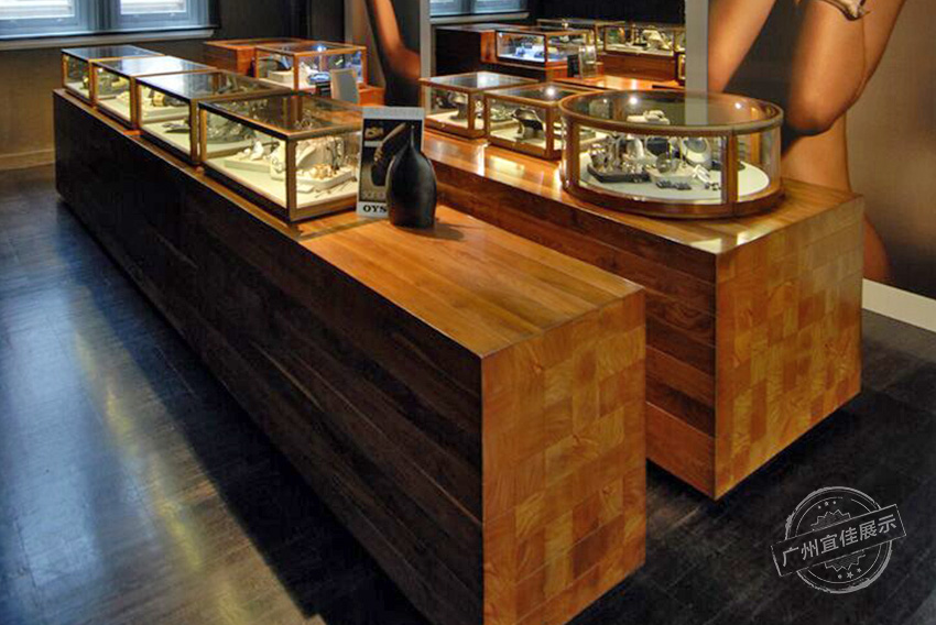 木纹玻璃手表展柜